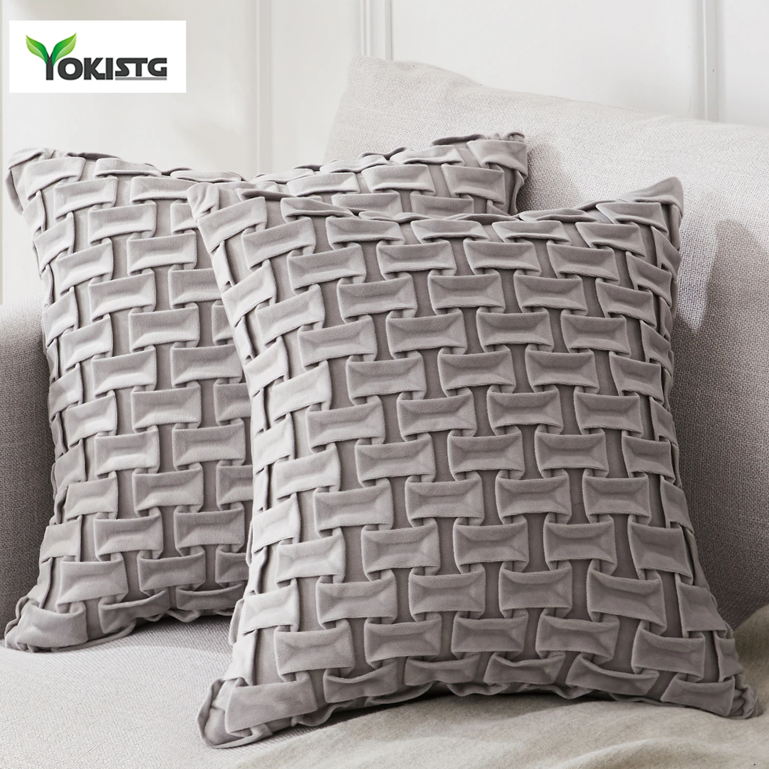 Наволочка YokiSTG из мягкого бархата декоративная Роскошная горизонтальная Подушка