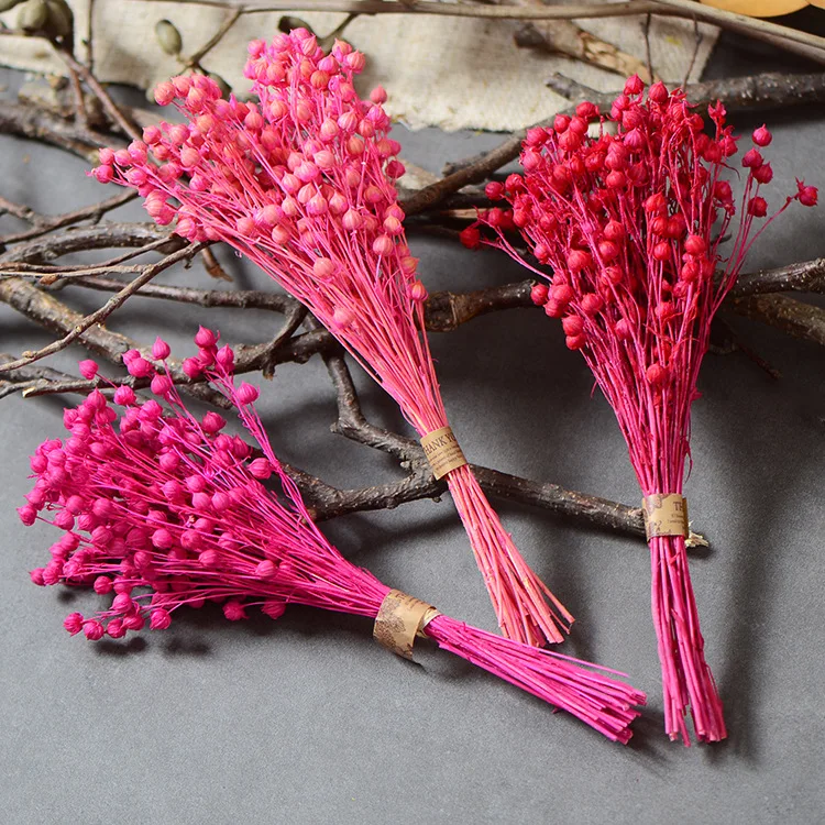 2 Bouquet 20g/35cm Natural Dried beads Eternal real plant for Wedding Party home Decoration accessories arrange flowers | Дом и сад