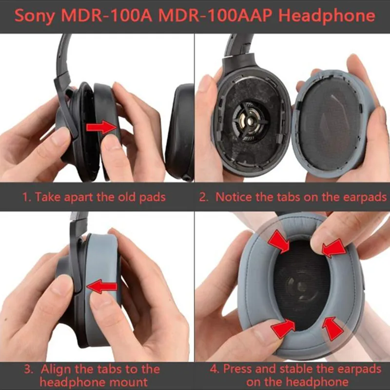 Replacement Earpad For Sony MDR-100AAP MDR-100A H600A Headphone Headset Ear Pads Cushions Protein Earphone Set Eh# | Электроника
