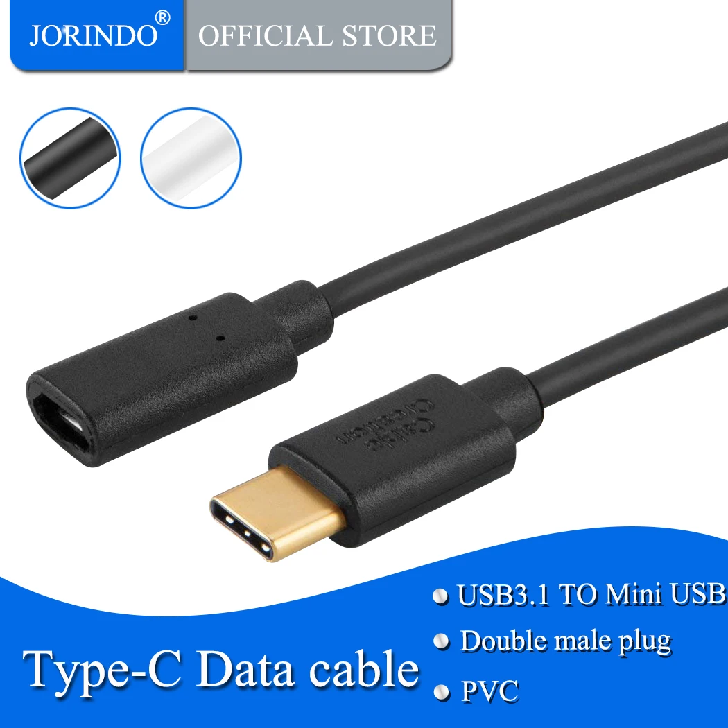 JORINDO 56K Ом Сопротивление типа C (USB C) к USB 2 0 Micro Женский Кабель адаптер [2 шт] (белый +