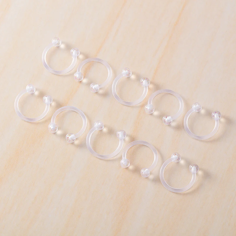 Кольцо для носа 5 шт. кольцо перегородки гибкое бровей губ Пирсинга Ушей из акрила