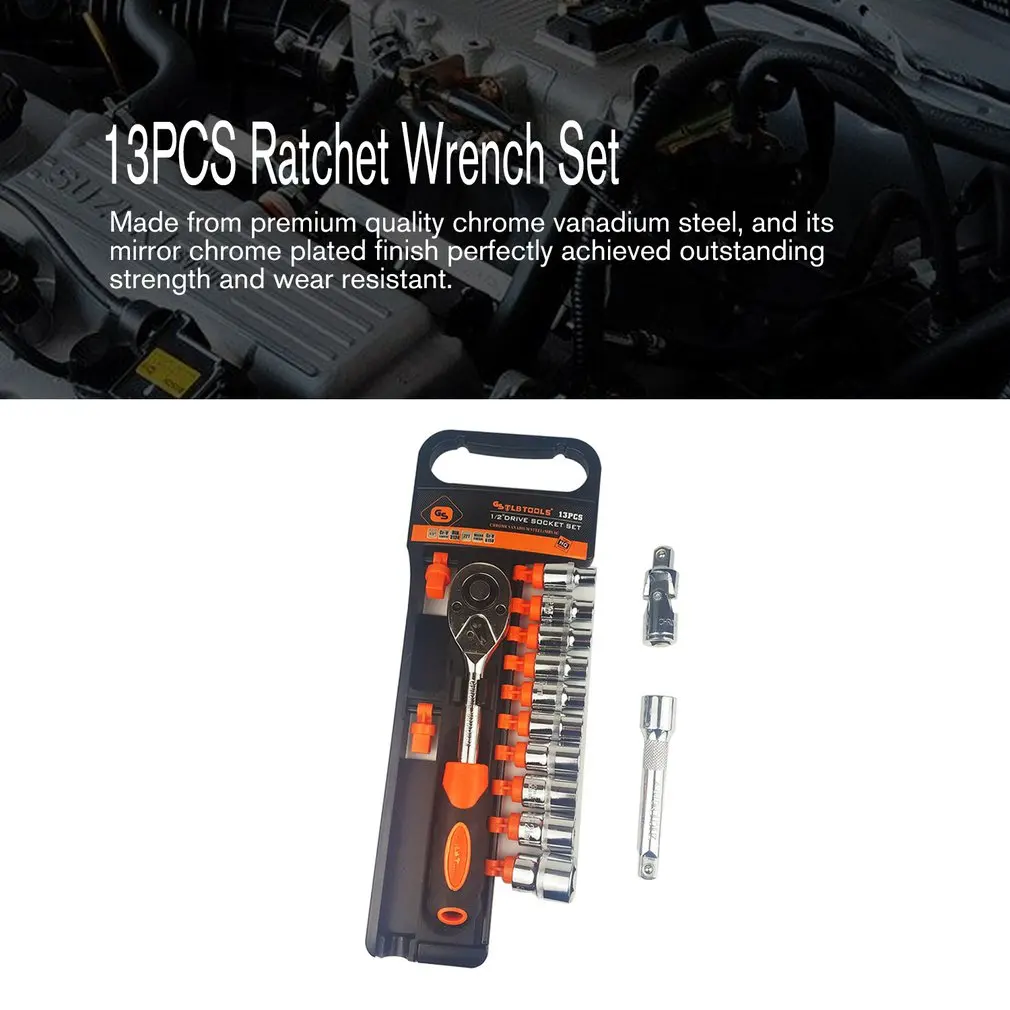 13 шт. набор гаечных ключей с храповым механизмом 1/4 &quot3/8&quot 1/2 &quotнабор циклической