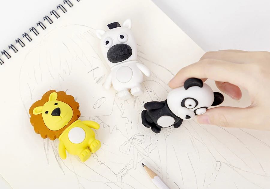 Panda animal резиновые ластики карандашный ластик для студентов Канцтовары Школьные принадлежности для детей подарок ластик