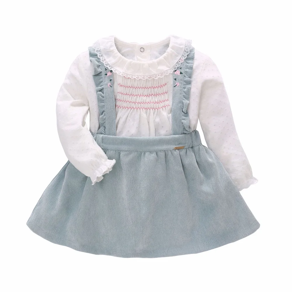 Одежда для маленьких девочек комплект с юбкой малышей модные рубашки Юбки из 2