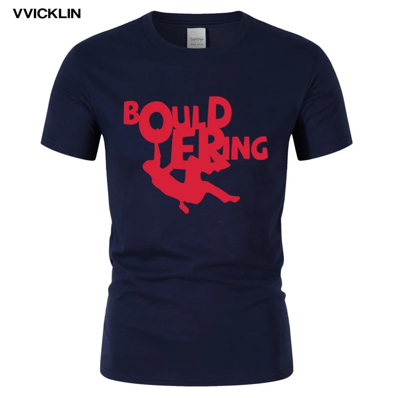

Bouldering Mountain Climbing T Shirt Free Climber Outdoors Cotton T-shirt Men's Summer Short Sleeve O-neck Tshirt Plus Size Tops