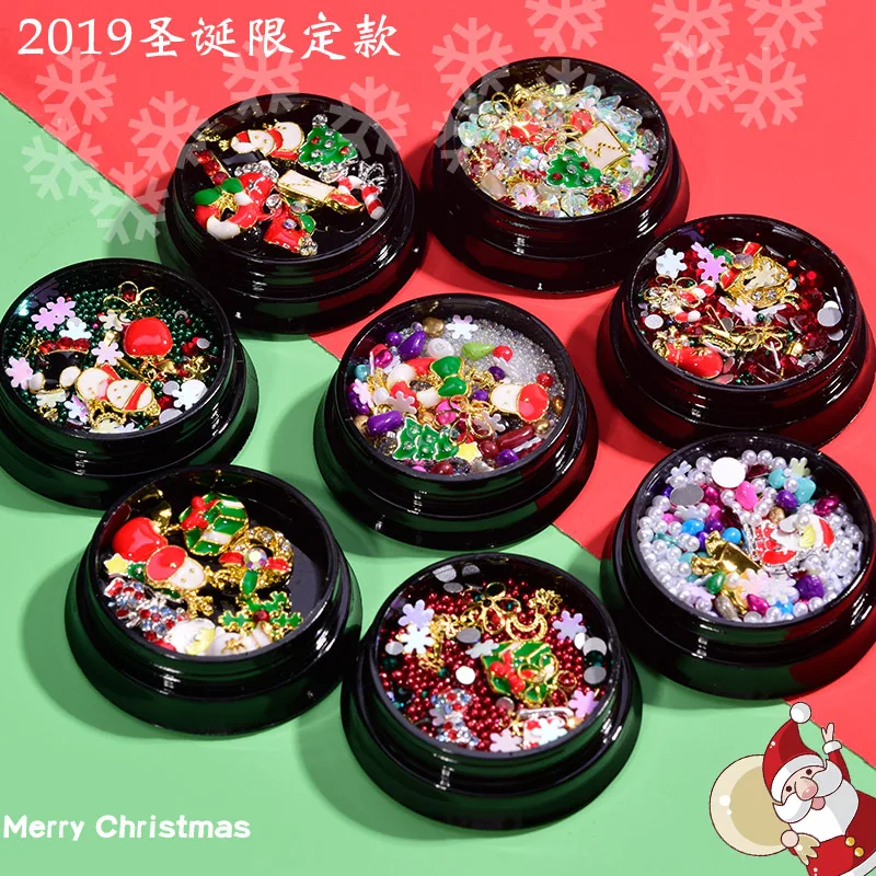 

Cross-border Exclusive for Nail Jewelry Snowflake Gift Alloy Rivet Pearl Mixed Nail Jewels