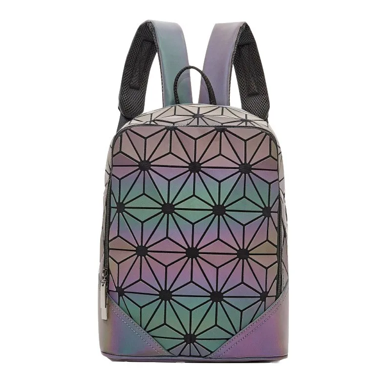 Hexagon 1pcs 3 шт. Модный комплект, женский рюкзак, ПВХ, голографический, светящийся, рюкзак для девушек, рюкзак, сумка, конверт, сумка через плечо - Цвет: Hexagon 1pcs