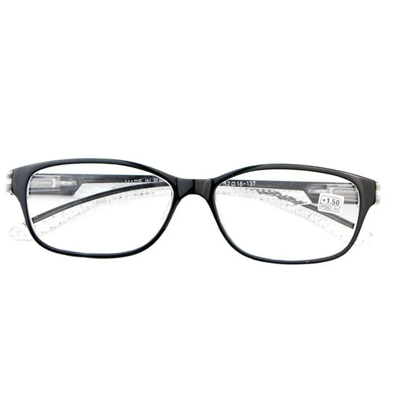 Женские очки для чтения без оправы мужские Модные Черные овальная оправа очков