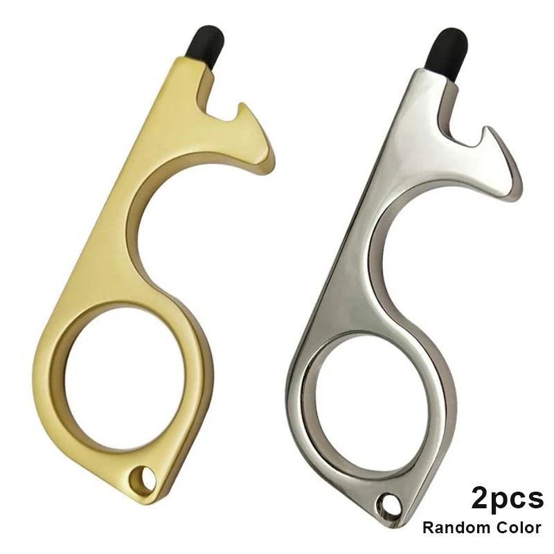 2 шт. Бесконтактный дверной Открыватель брелок со стилусом для кнопок Push лифта