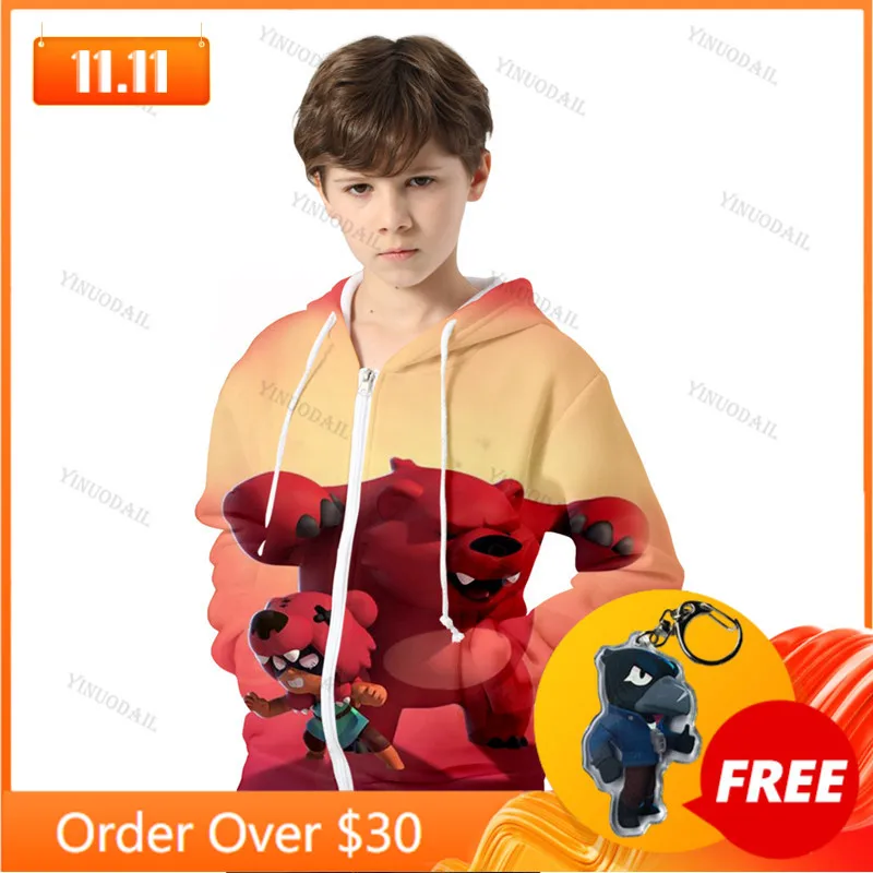 

Shooter Kids Hoodie MAX BUZZ Game 3D Sweatshirt Tops Men and Women Battles Cartoon Game Tops Teen Clothes