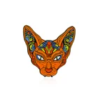 Канадский безволосовый сфинкс, оранжевая кошка, фотозначок на подгузнике, милые Мультяшные творческие ученики