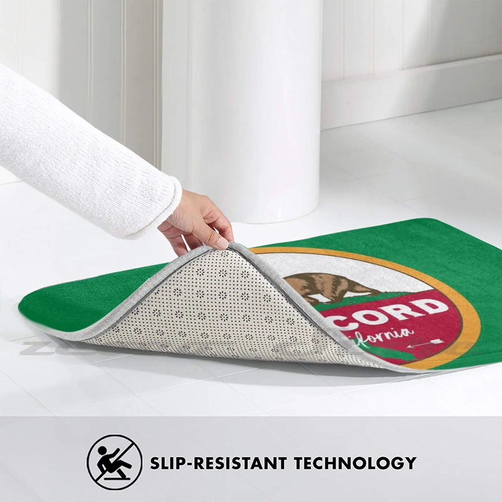 California Ca State Flag Badge Soft Mat Doorway Non-Slip Water Uptake Carpet Souvenirs Girl Guy | Дом и сад