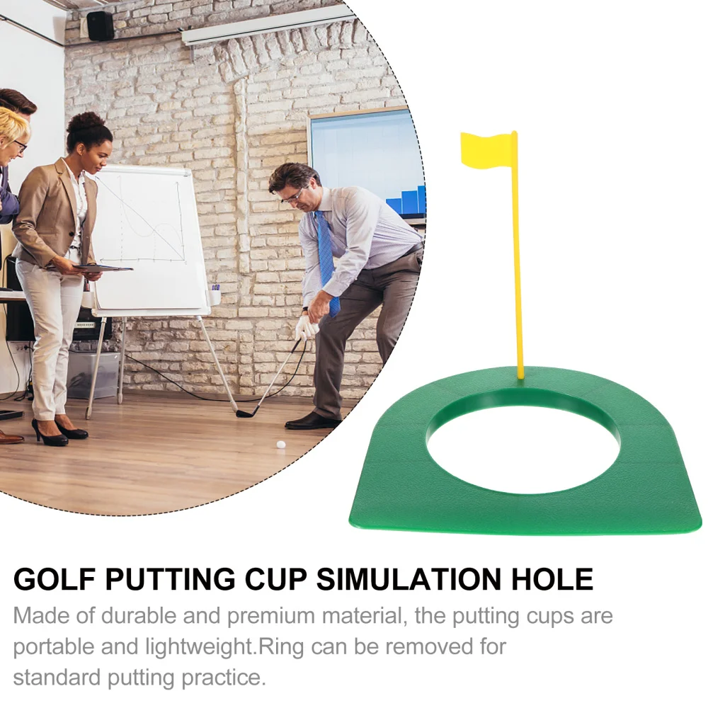 

2pcs Putting Cup Hole Putter Practice Trainer Aid Flag Supplies