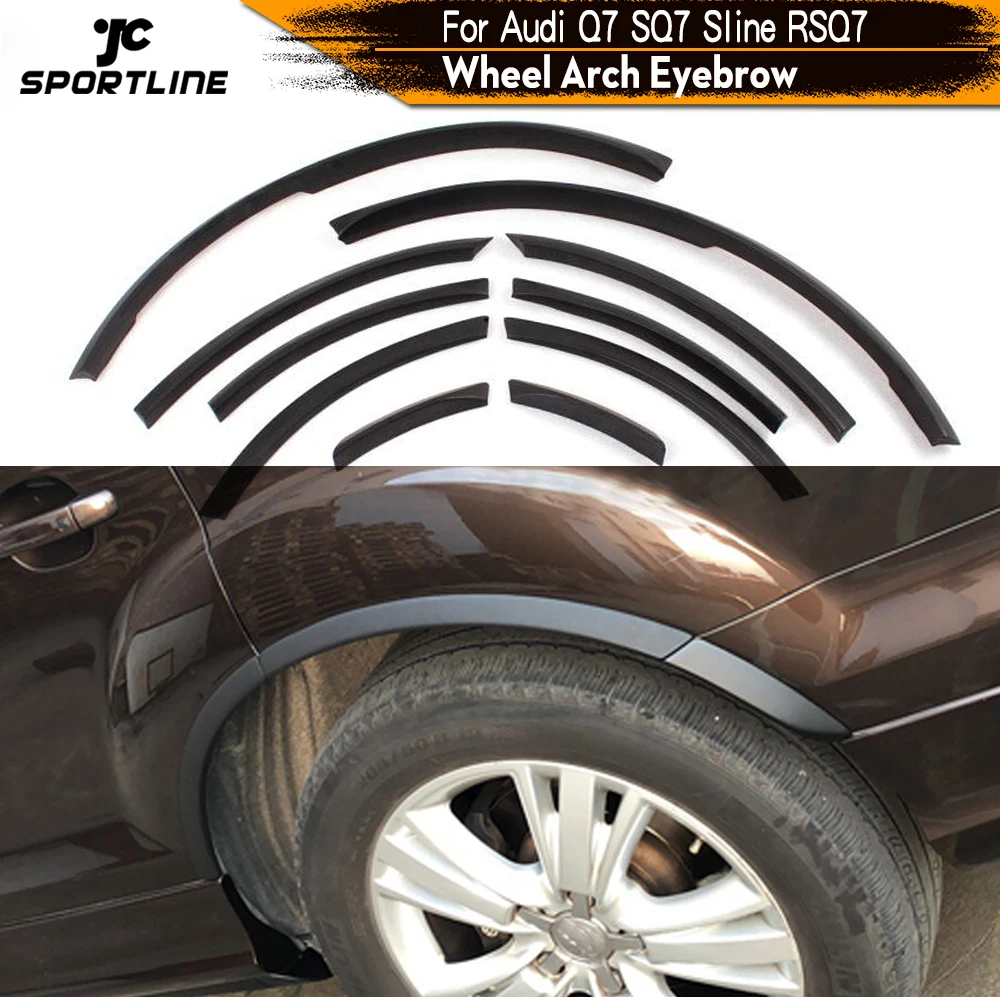 Черные накладки на колеса из искусственной кожи для Audi Q7 RSQ7 Sline 2006 2015|fender flares|fender