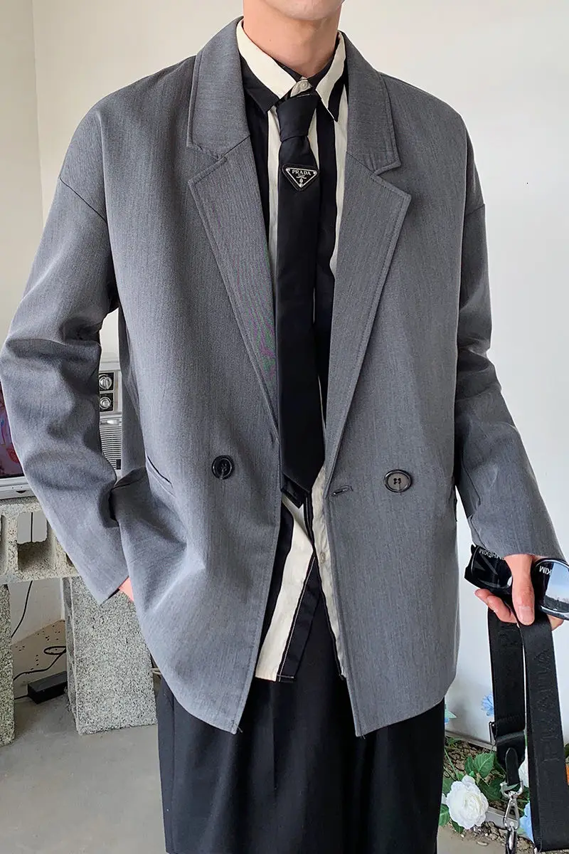 

2021 Spring And Autumn New Youth Popular Men's Korean Version Of Pure Color Simple Loose Suit Fashionable Casual All-match Top