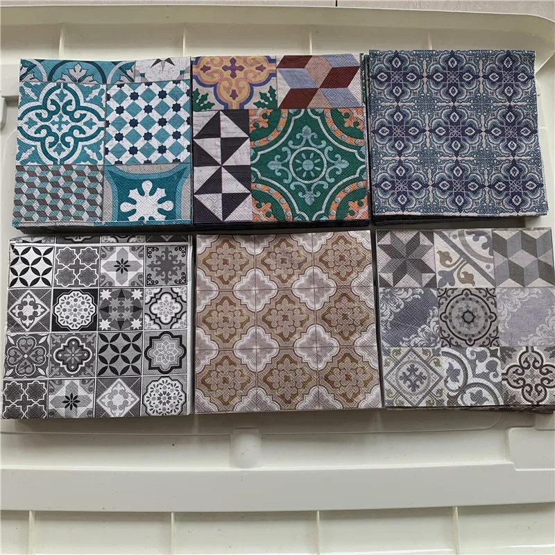 Декупаж свадебные салфетки винтажные Элегантные бумажные с цветочным принтом