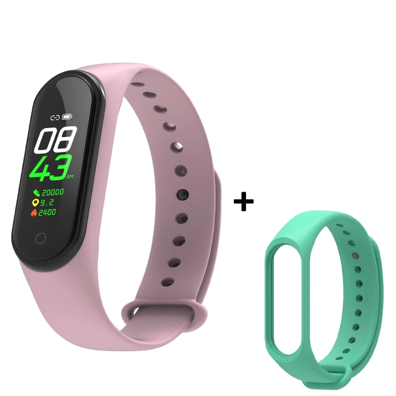 As shown23 Smart Fitness Bracelet M4 Tracker Waterproof Pedometer Blood Pressure Watch Support Multi-Languauge Wristband For Men Women Kids - Цвет: As shown23