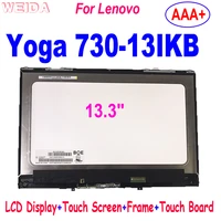 13 3 for lenovo yoga 730 13 730 13ikb yoga 730 13iwl lcd display touch screen digitizer assembly with bezel frame and board fhd