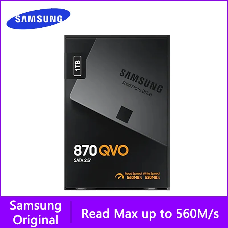 SAMSUNG SSD 870 QVO SATA 2.5 SSD Hard Drive HDD 500GB SSD 1TB Internal Solid State Drive 2tb 250gb Hard Disk 530Mbs HDD For PC