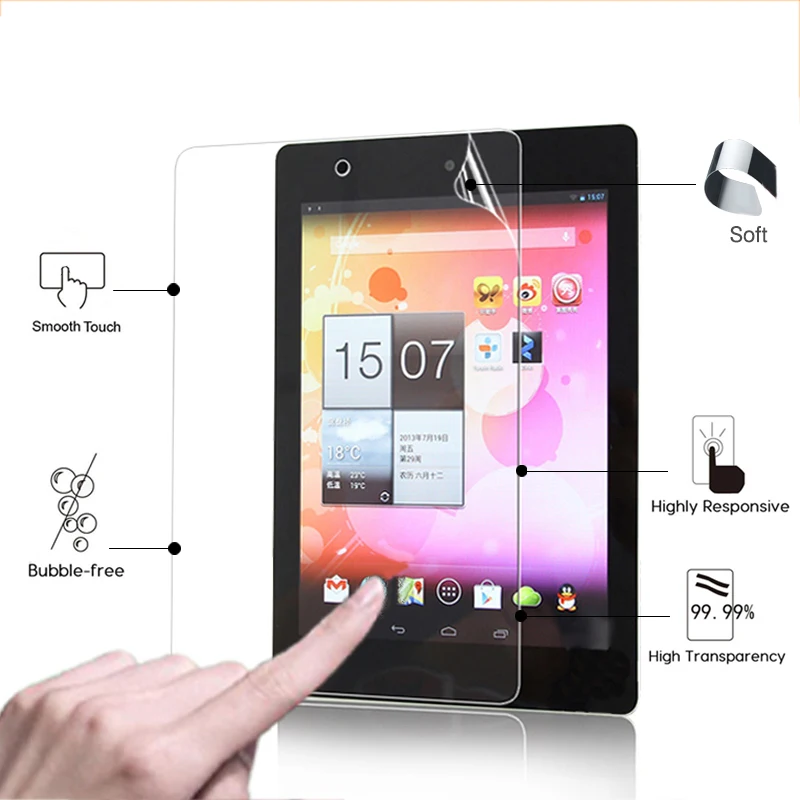 

High Clear Glossy screen protector film For Acer Iconia A3-A10 10.1" tablet HD lcd screen protective cover+ cleaning tools
