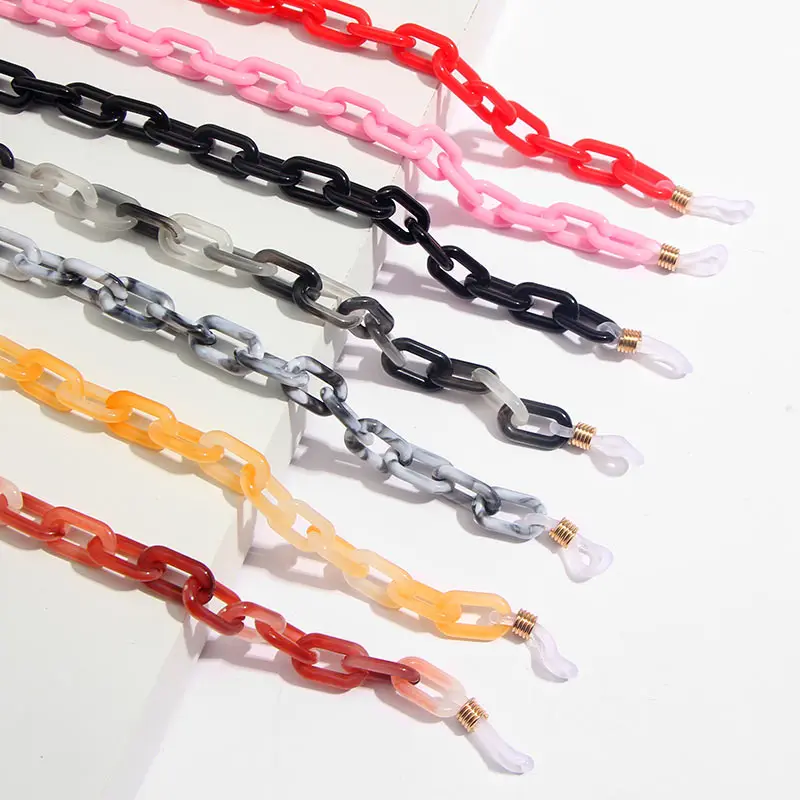 JJFOUCS 75 см Разноцветные акриловые очки с цепочкой для чтения Женские аксессуары