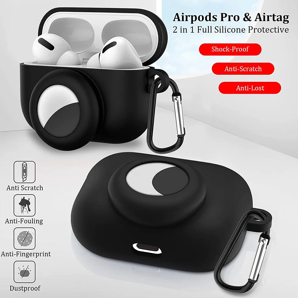 Новые Мягкие силиконовые защитные чехлы 2 в 1 для Apple airtag AirPods аксессуары защиты от