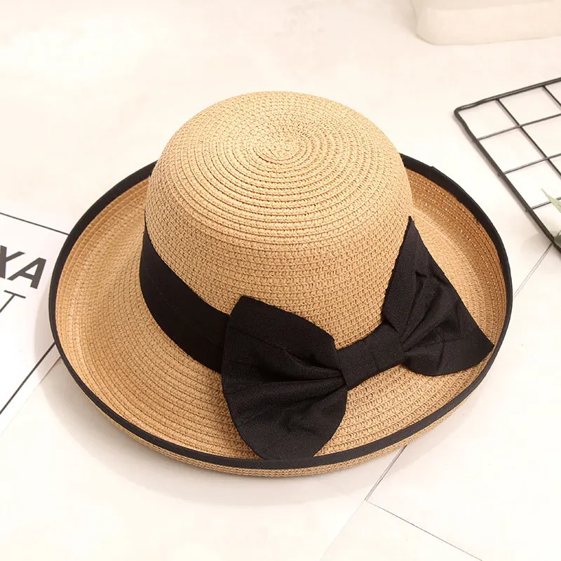 Новая простая модная летняя шляпа пляжная Женская Повседневная Панама Дамская