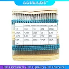 Металлический пленочный резистор 1% 1R  1M 1 2 10 22 47 100 330 Ом 1K 4,7 K 10K 22K 47K 100K 330K 470K 2R 10R 22R, 50 шт. 47R 100R 330R