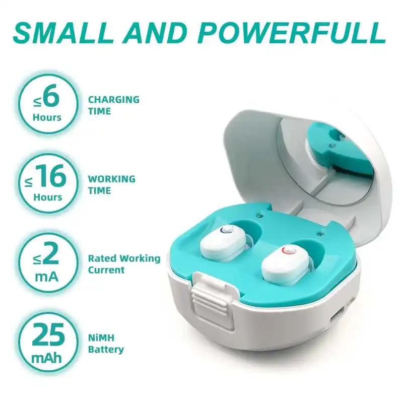 

Soroya Rechargeable Fashion Hearing Aids Mini ITC ITE Sound Amplifier Enhancer Portable Wireless Hearing Aids Hearing Amplifier