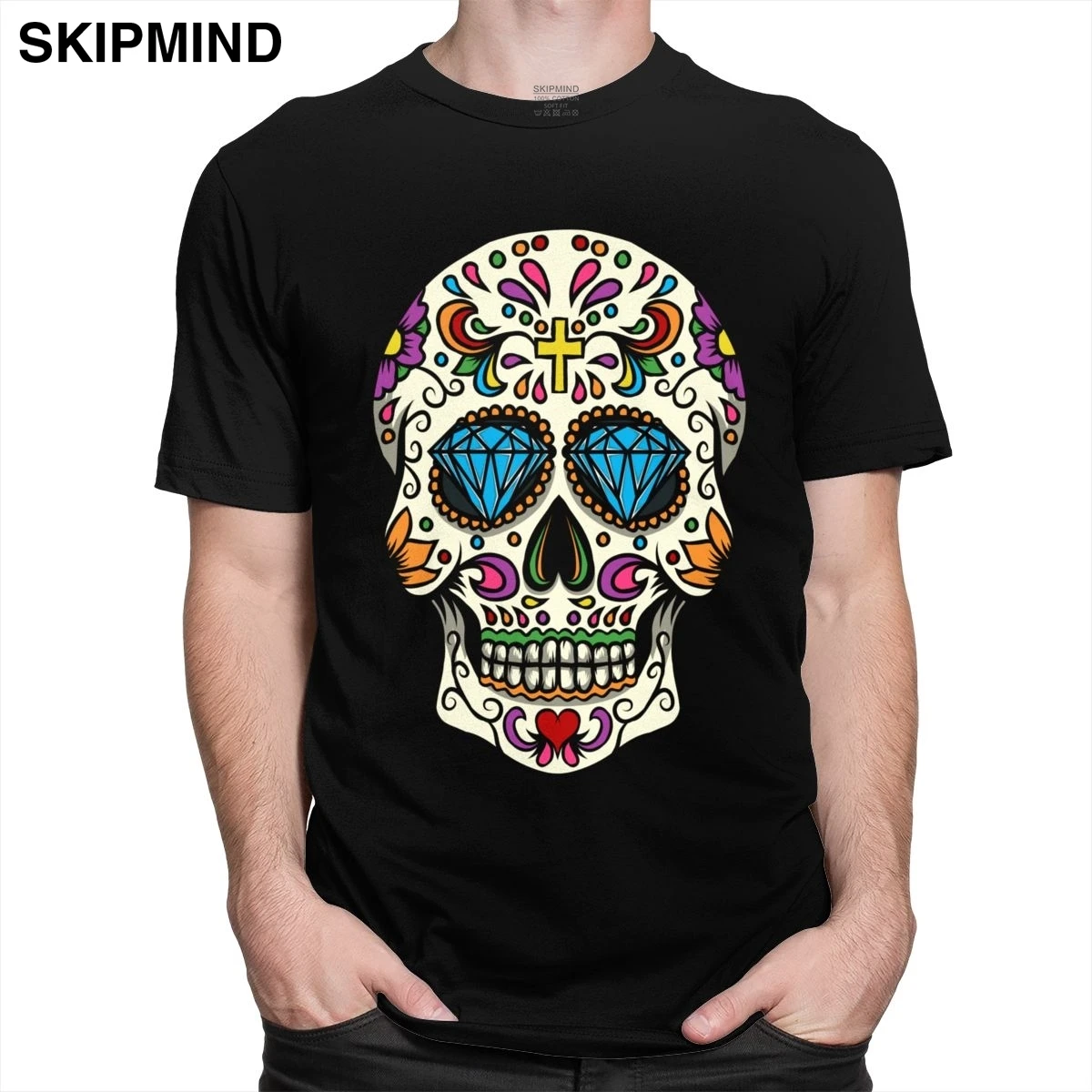 Футболка мужская с коротким рукавом модная тенниска из чистого хлопка