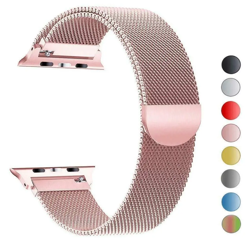 Для Apple Watch Series 5 4 3 2 1 42 мм 44 нержавеющая сталь Миланская петля ремешок