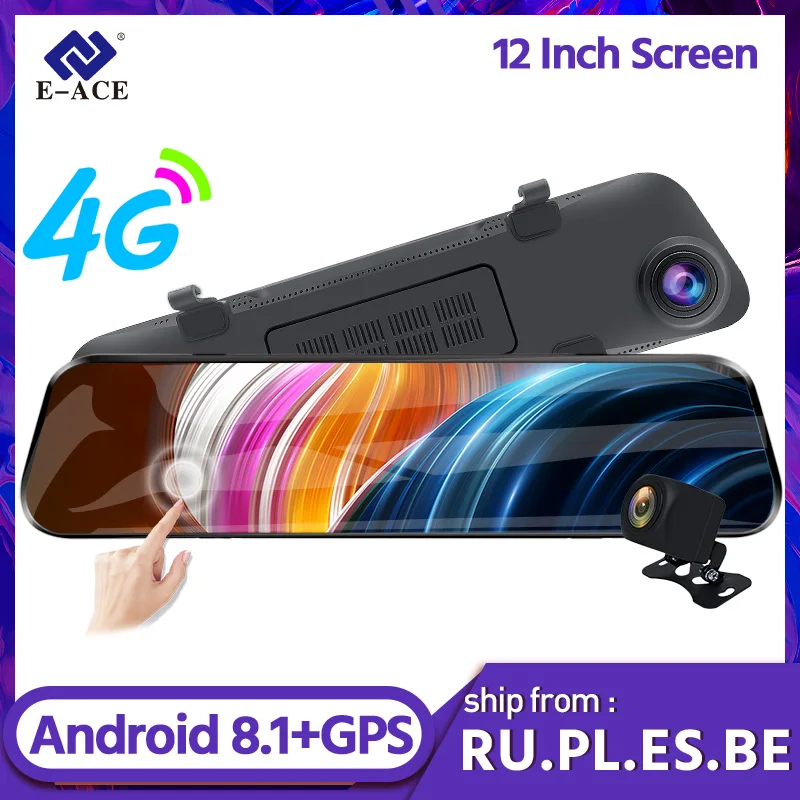 Зеркало видеорегистратор 4G 12 дюймов IPS Android Wi Fi GPS|Видеорегистраторы| |