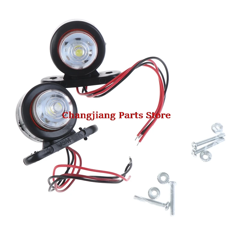 

2Pcs Car Truck Trailer LED Side Marker Light White Red Turn Signal Clearance Light Indicator Lamp For Lorry Van Caravans 10-30V