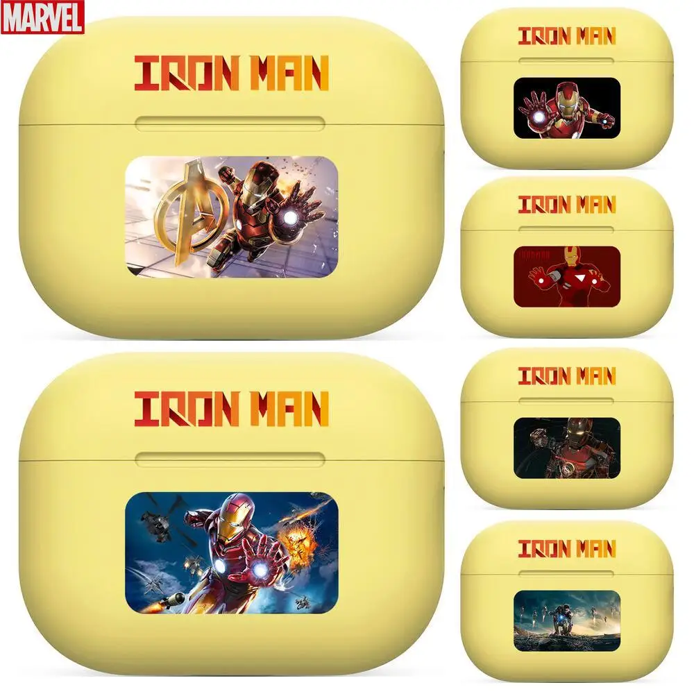 

Iron man Marvel Silicone Case For AirPods Pro 3 2 1 Case Cover Coque Wireless Bluetooth Headphones Cover On AirPods Pro Funda co