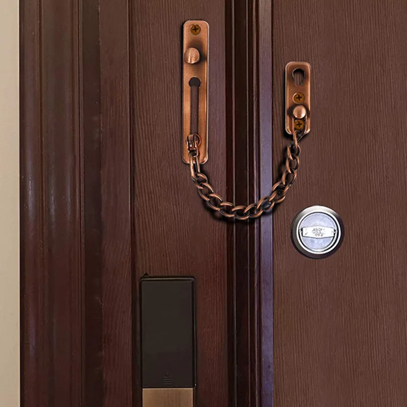 2 упаковки замок дверной цепи защита безопасности с пружинным противокражным