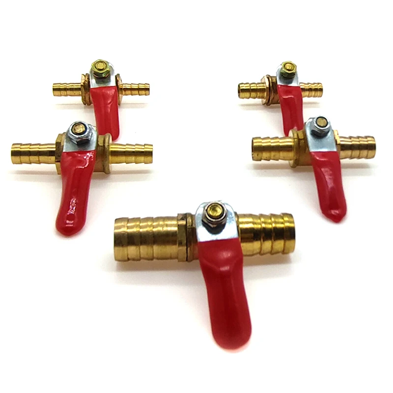 Штуцер для шланга 6-14 мм латунный воды масла воздуха газа Топливопровода запорный