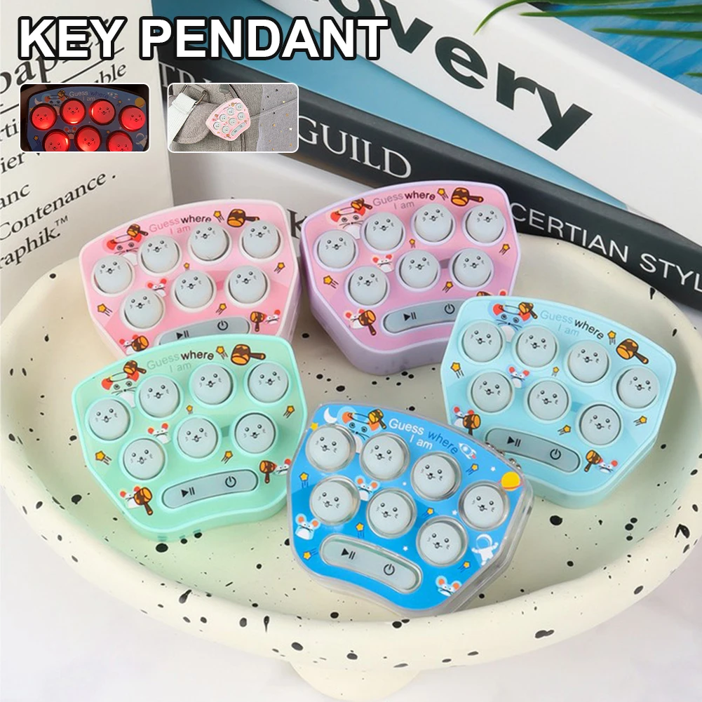 Мини-фиджет-игрушка Whack A родинка брелок Электронная портативная игра со