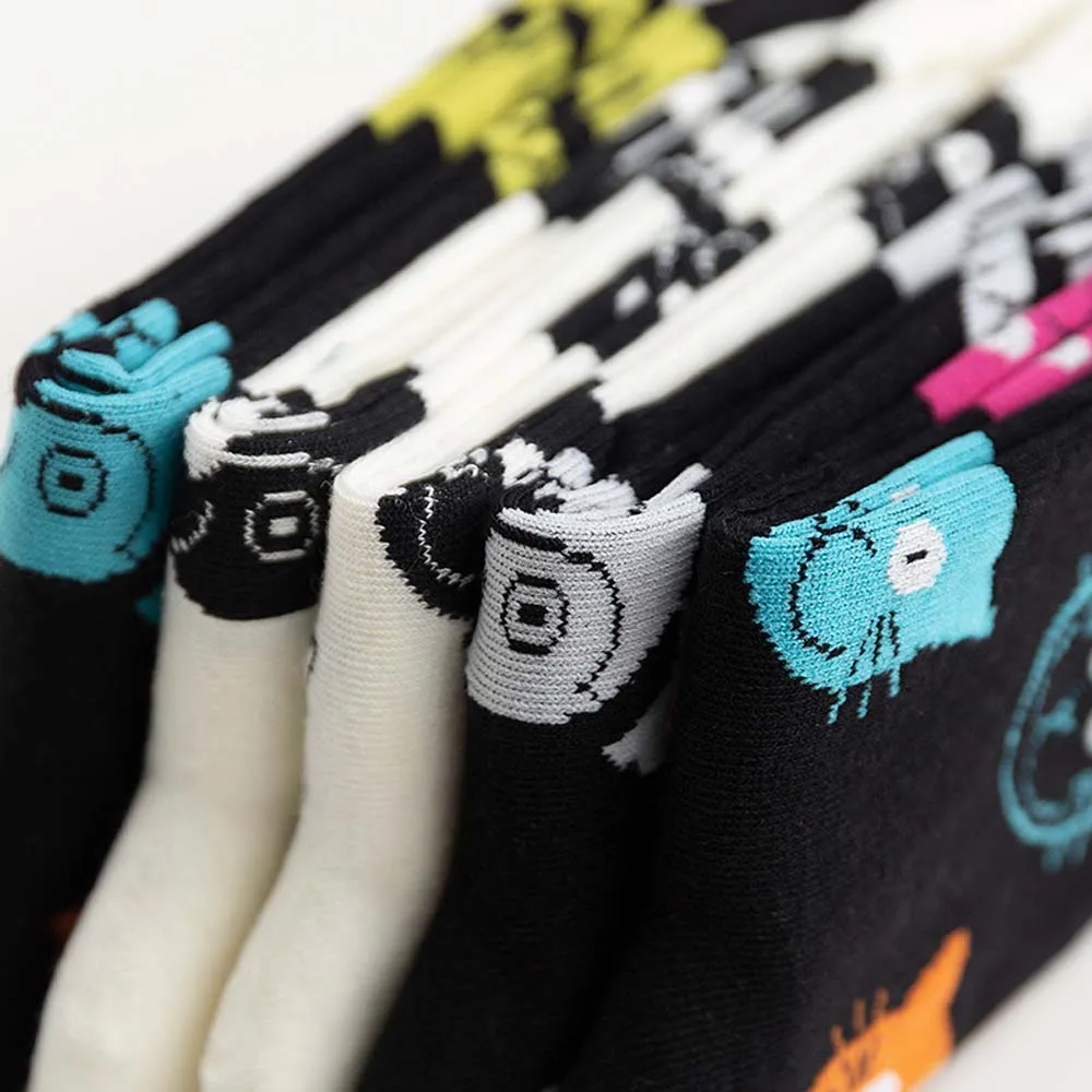 Женские забавные модные носки женские хлопковые с мультяшным принтом Харадзюку