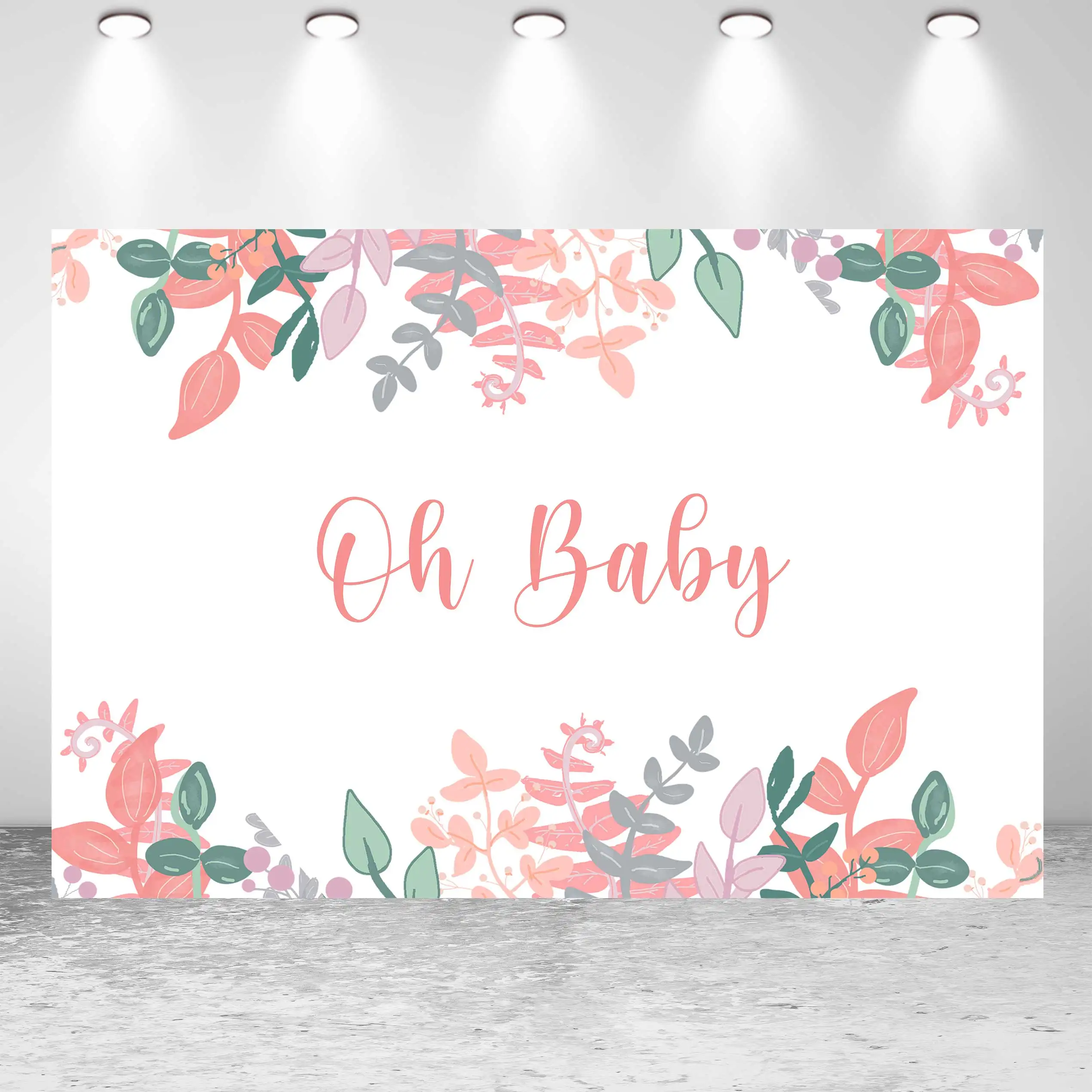 NeoBack день рождения детский душ Акварельные Цветы Красочный розовый DIY