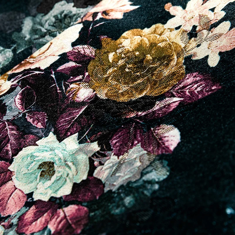 PYJTRL Качественная мужская Ретро винтажная куртка с цветочным узором приталенный