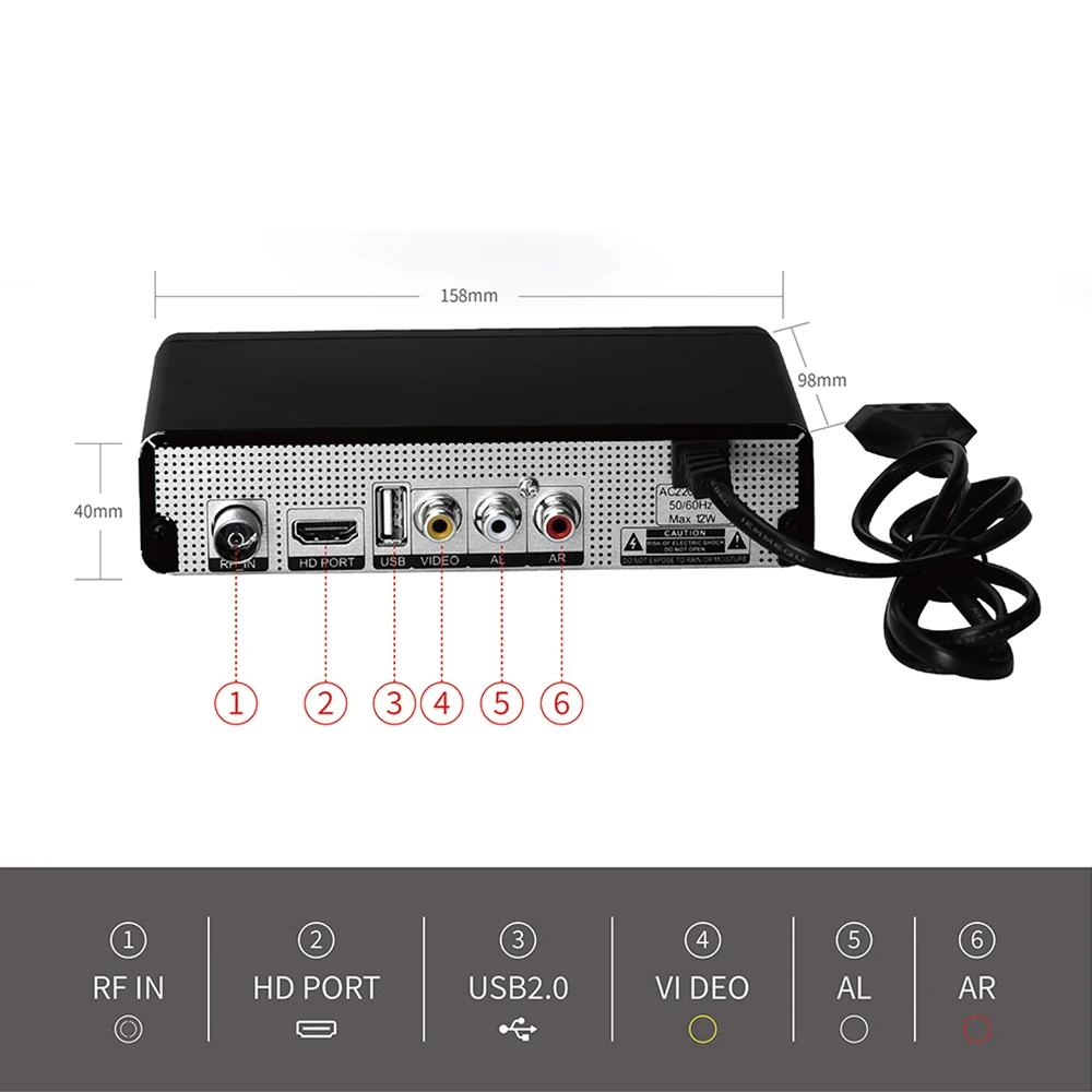 DVB T2 HEVC 265 ТВ приемник C цифровой Декодер для тюнера H.265 Full HD T телеприставка Youtube IP TV
