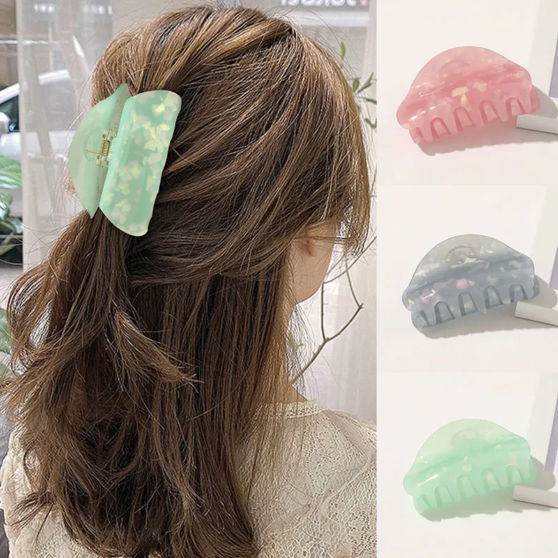 1 шт. женская заколка для волос с мраморным принтом| |