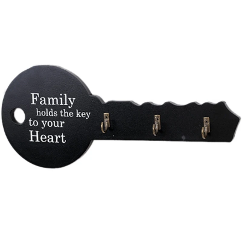 

Retro Wood Key Holder Wall Key Shape Hook Storage Rack Hanger Decor Room Hanging Gifts