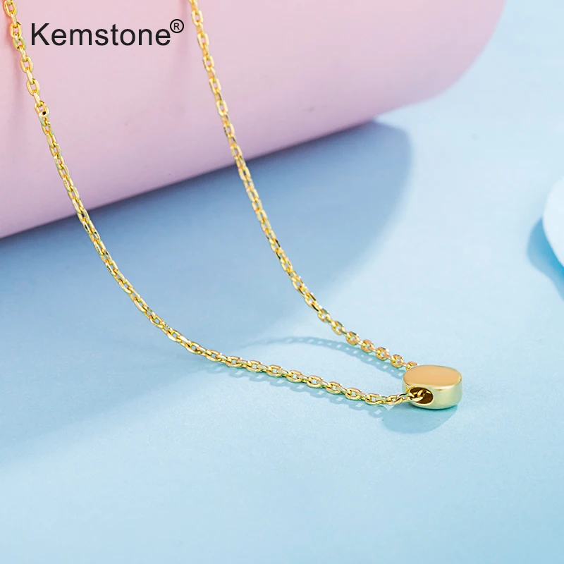 Kemstone Gold Bean кулон ожерелье ювелирные изделия подарок для женщин | Украшения и