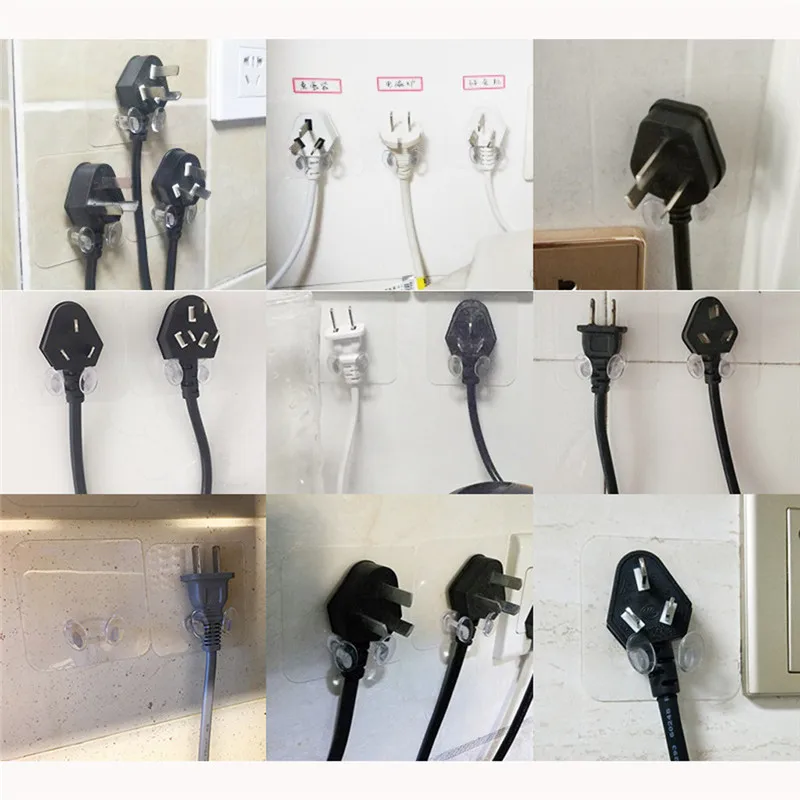 Настенный крючок для хранения держатель кабеля розетки питания сумки домашняя