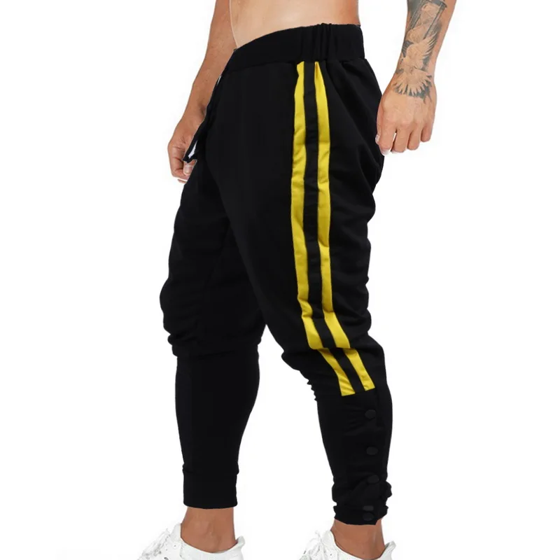 Мужские брюки для бега повседневные на молнии карманы джоггеры спортивные штаны