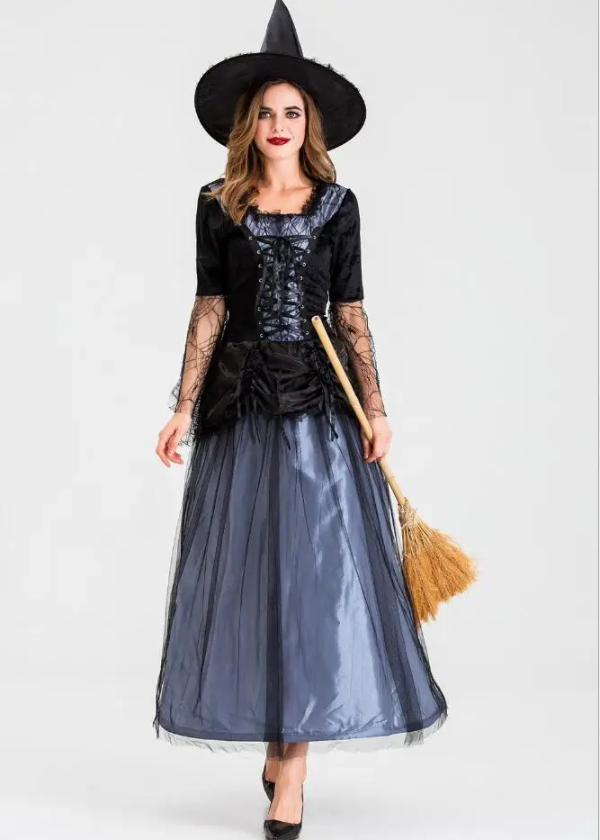 

Cosplay Costumes Women Halloween Dress Medieval Masquerade Costume Ghost Fancy Maxi Dress Scary Vampire Witch Dress