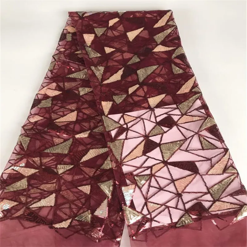 Африканская кружевная ткань красный высокое качество французская сетчатая