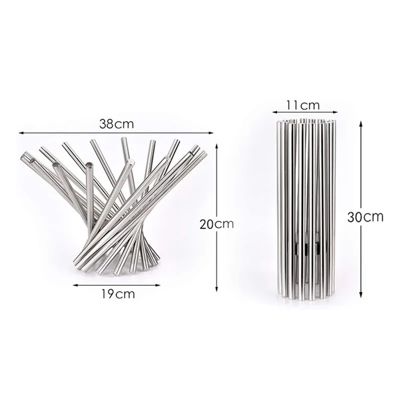 

Storage Fold Stainless Steel Fruit Bowl Basket Household Kitchen Accessories Rotate Strainer Fashion Plate Tray