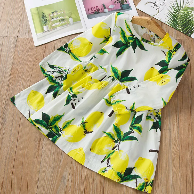 Новое платье для девочек одежда на весну и осень маленьких вечерние чные платья с